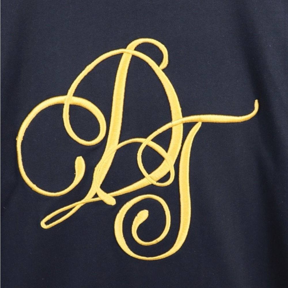 Denim Tears Black T-shirt with Gold Embroidery Size Sm​ - Picture 2 of 7
